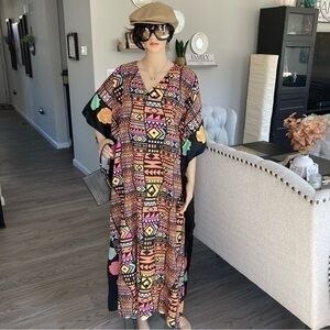 💋NWT Ladies Kaftans Kimono Maxi Caftan Beach Dress 👗 African Bohemian robe 👘